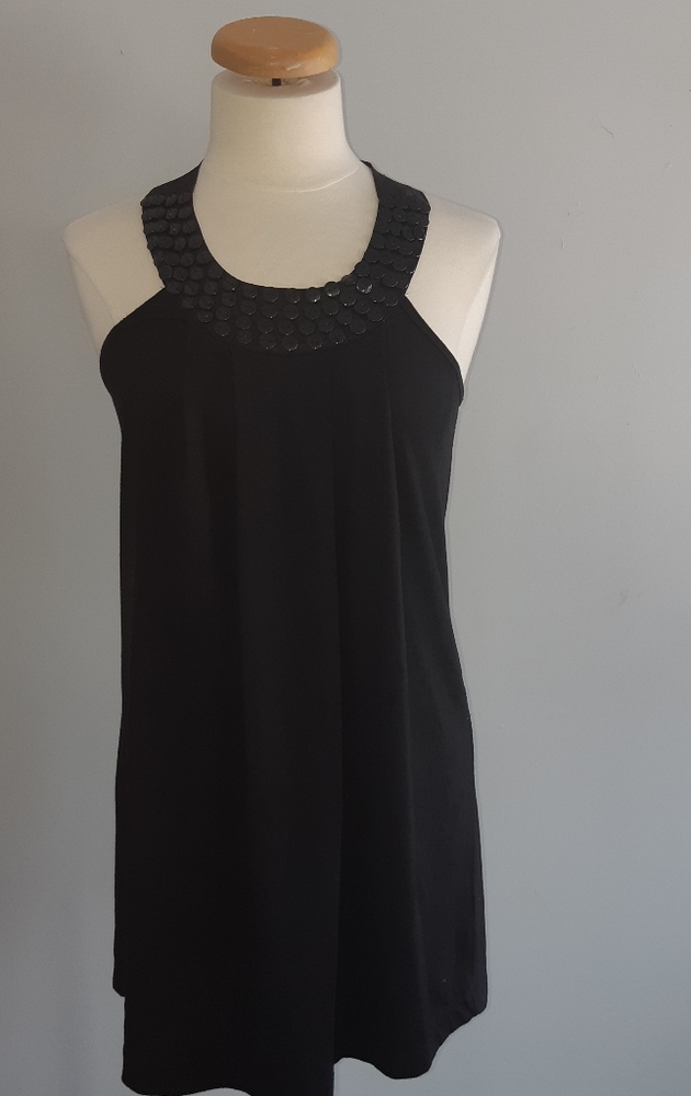 Oxmo sexy mini sleeveless black dress size S